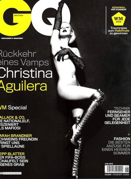Christina Aguilera &acirc;&euro;&ldquo; goala pe coperta revistei &acirc;&euro;&oelig;GQ&acirc;&euro;