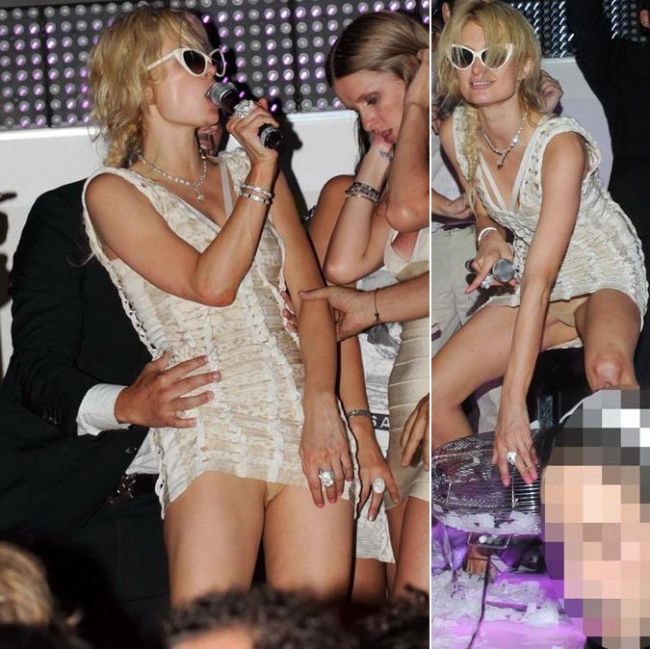 Paris Hilton &ndash; dezmat in cluburi. Si-a aratat zonele intime! GALERIE FOTO!