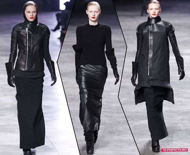 Paris Fashion Week: Pielea neagra e in voga! O demonstreaza noua colectie Rick Owens