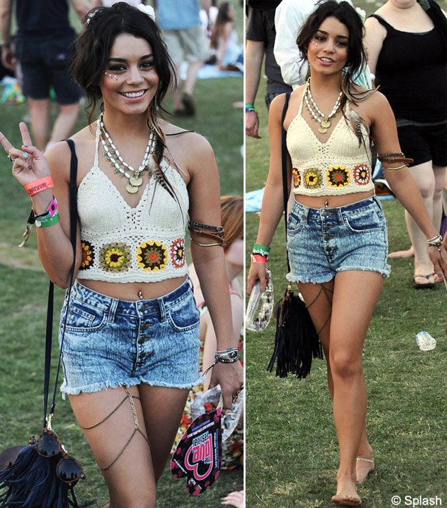 Vanessa Hudgens, hippie la Coachella! Iti place cum s-a imbracat?