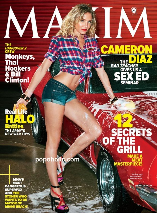 Cameron Diaz isi arata abdomenul perfect in revista Maxim