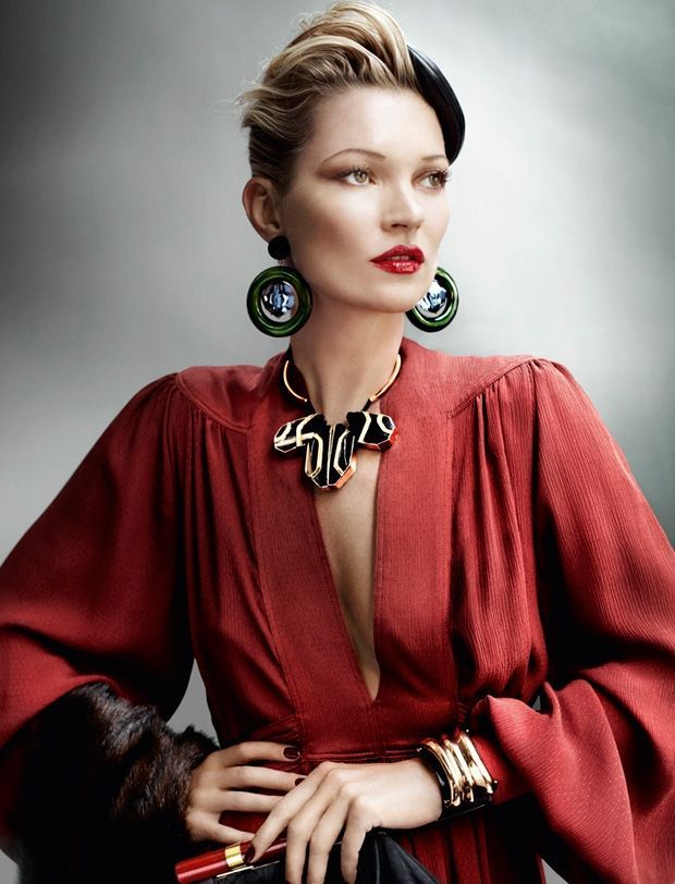 Kate Moss, o muza vintage in Vogue UK