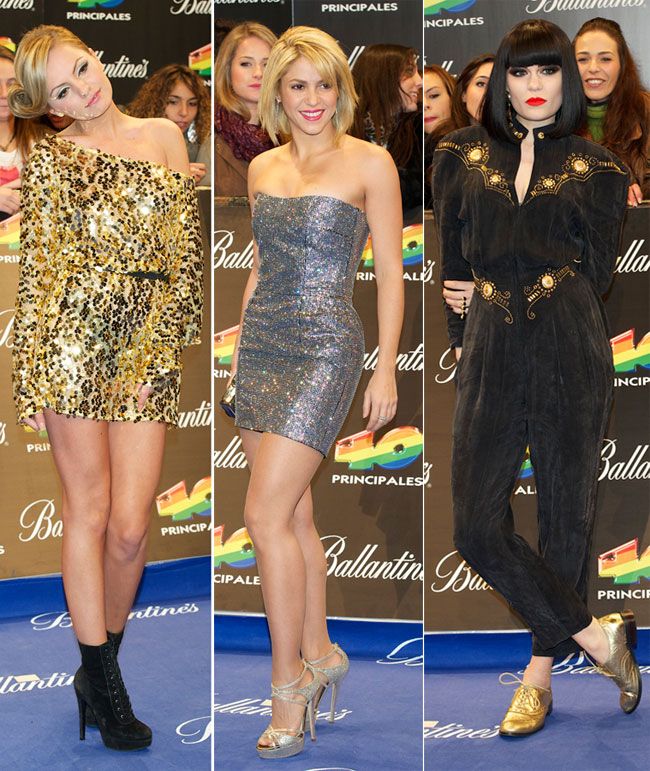 Alexandra Stan, pe covorul rosu alaturi de Shakira si Jessie J. Iti place cum s-a imbracat?