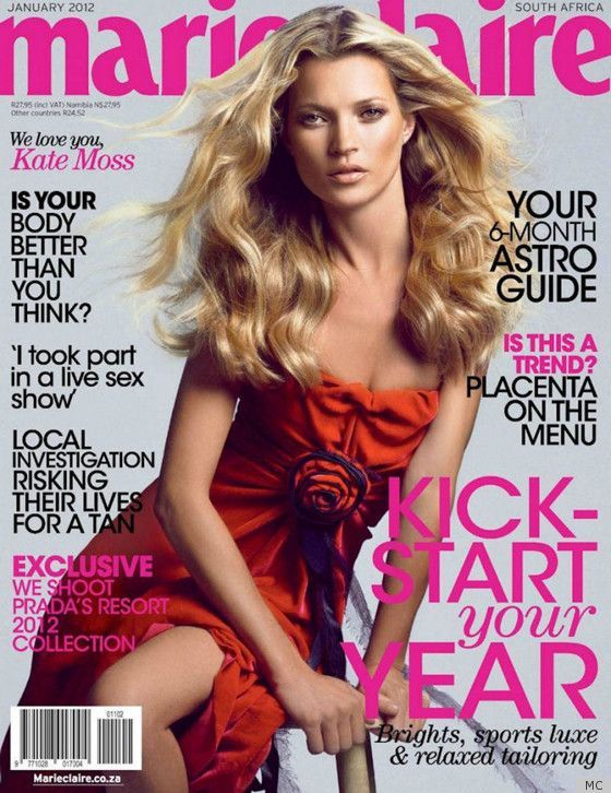 Kate Moss incepe anul 2012 cu un chip deformat in Photoshop. Observi eroarea?