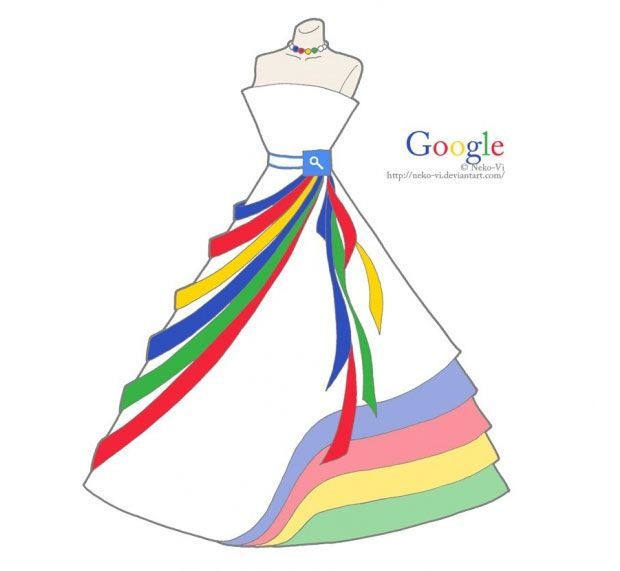 Rochii de inspiratie... online! Ai purta o rochie Google, Yahoo sau Facebook?