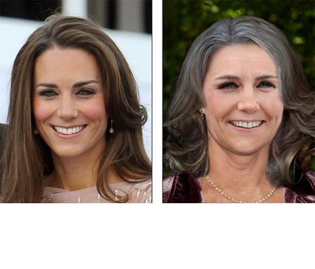 Cu riduri si dinti ingalbeniti. Vezi cum vor arata Kate Middleton si membrii familiei regale britanice la 60 de ani