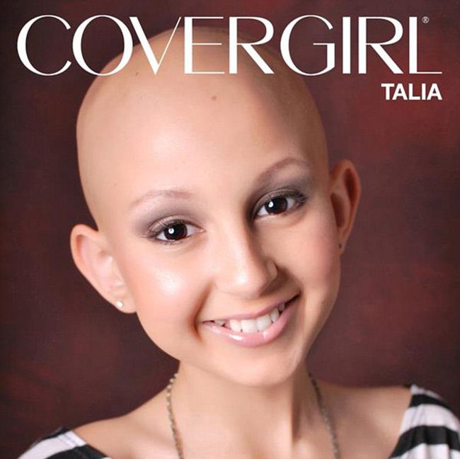 O fetita bolnava de doua tipuri de cancer a devenit imaginea unei firme de cosmetice. Vezi povestea ei induiosatoare