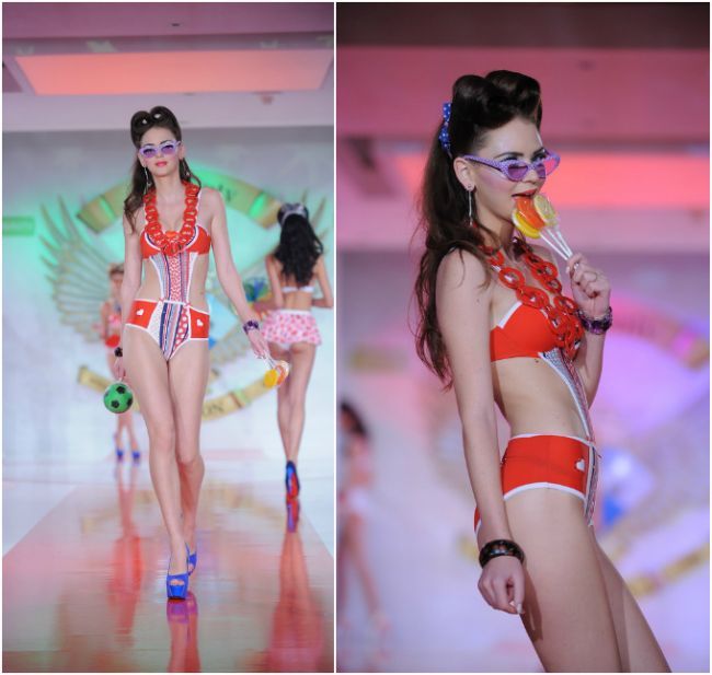 Mai ceva ca Victoria s Secret! Catalin Botezatu si-a prezentat colectia de costume de baie la Bucharest Fashion Week