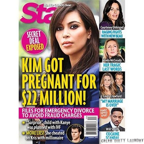 Kim Kardashian a ramas insarcinata contra sumei de 22 de milioane de dolari - o revista americana ii aduce acuzatii grave vedetei