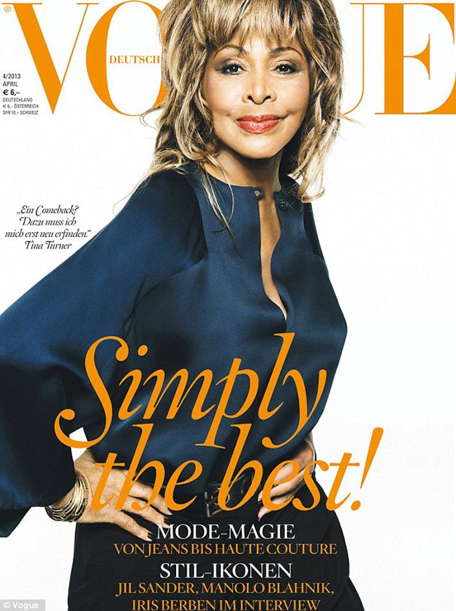 Simply the best: Tina Turner apare pe prima ei coperta Vogue, la 73 de ani!