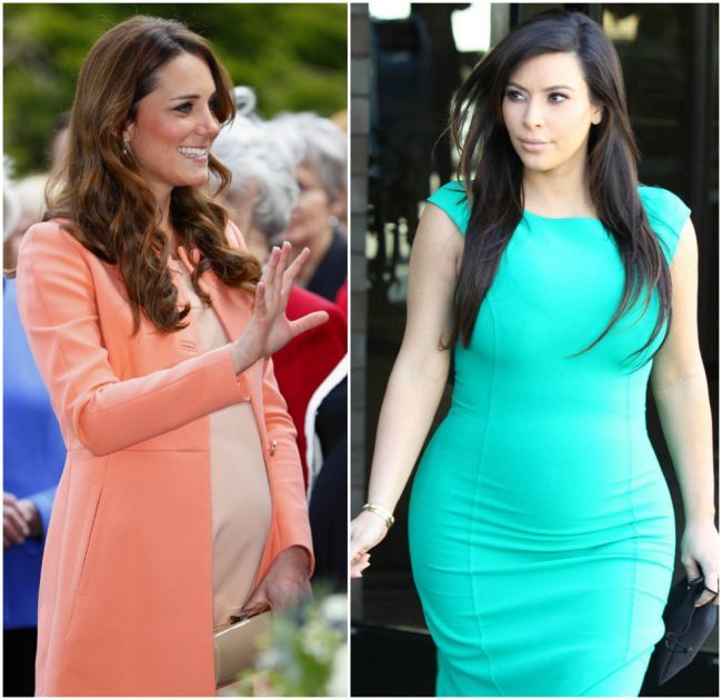 Una e minuscula, cealalta arata ca o balena! : Cine le-a adresat cuvinte jignitoare celor mai populare gravide, Kate Middleton si Kim Kardashian