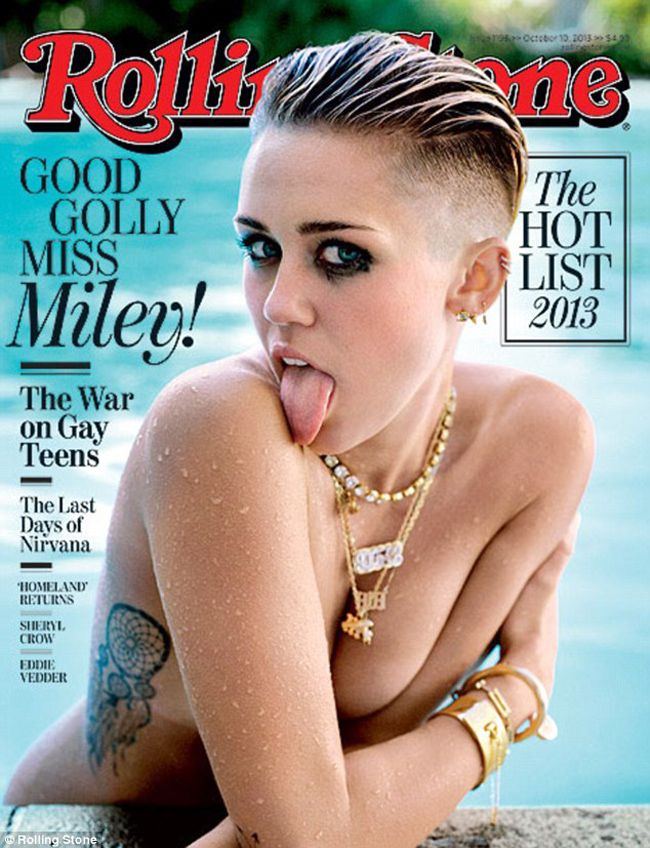 Goala, uda si vulgara pe coperta Rolling Stone . Cum arata imaginea cu care Miley si-a scandalizat fanii