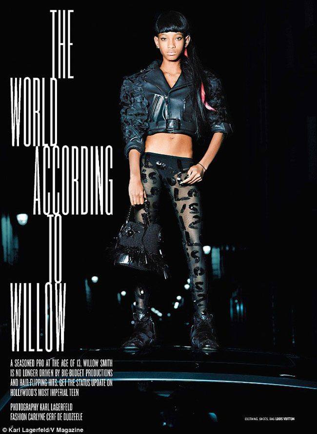Are doar 13 ani, dar arata de 20. Cum apare fiica lui Will Smith, Willow, intr-un pictorial de moda realizat de Karl Lagerfeld