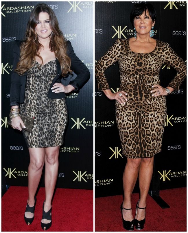 Geloasa pe fiica ei, Khloe, Kris Jenner o imita si se imbraca identic. Cine arata mai bine in aceeasi rochie?