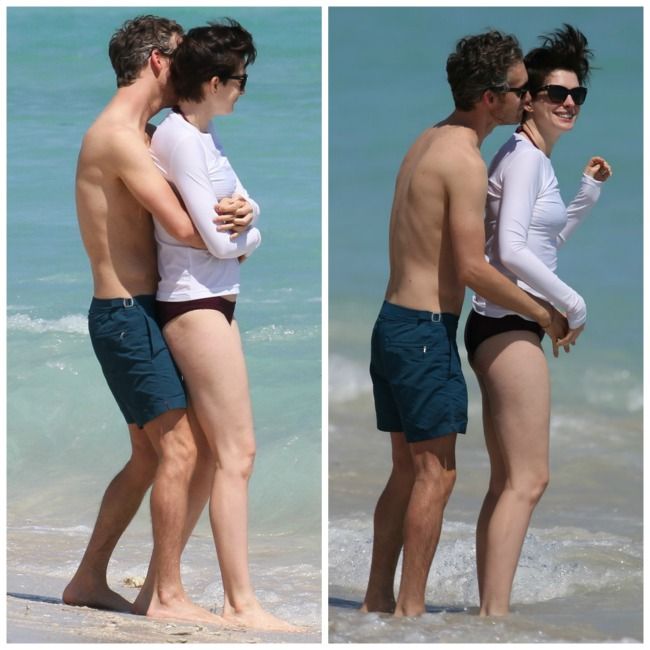 Anne Hathaway, momente intime cu sotul ei in vazul tuturor. Cum s-au alintat cei doi pe o plaja din Miami