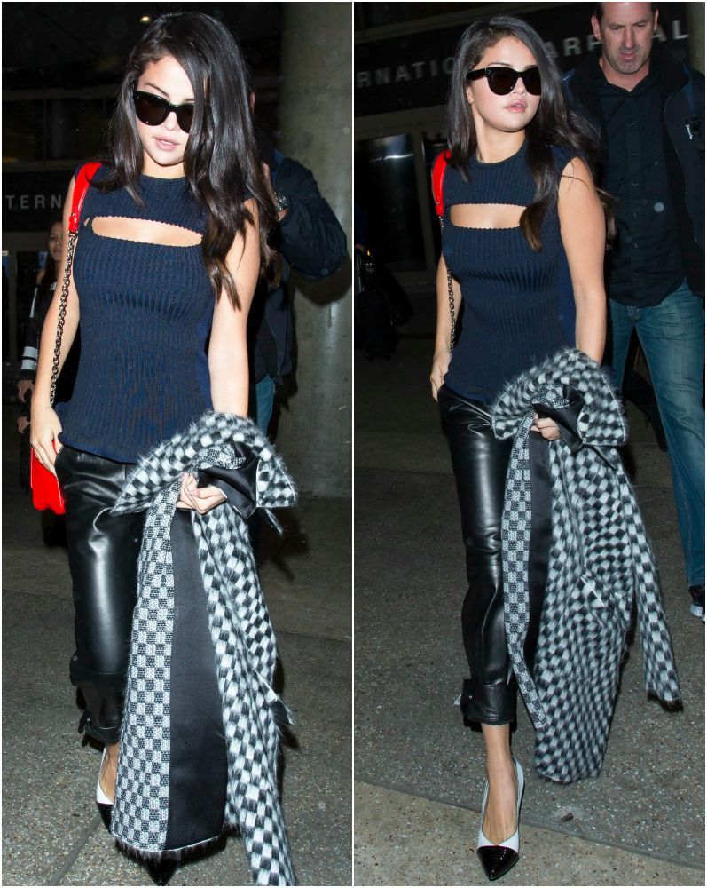 Selena Gomez, intr-o bluza care ii scoate perfect in evidenta decolteul. Cum a fost surprinsa pe aeroportul din L.A