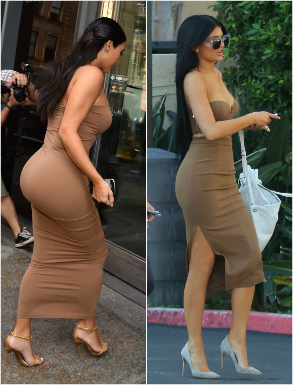 O sirena in plina strada! Kylie Jenner isi prinde din urma sora mai mare, Kim Kardashian, la dimensiunile posteriorului