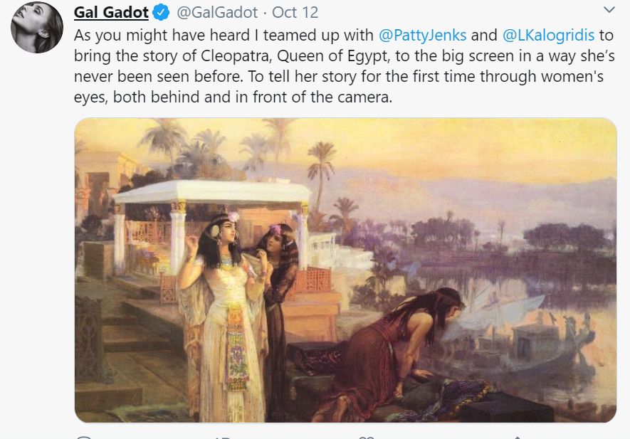 Gal Gadot va fi Cleopatra &icirc;n cel mai nou film regizat de Patty Jenkins