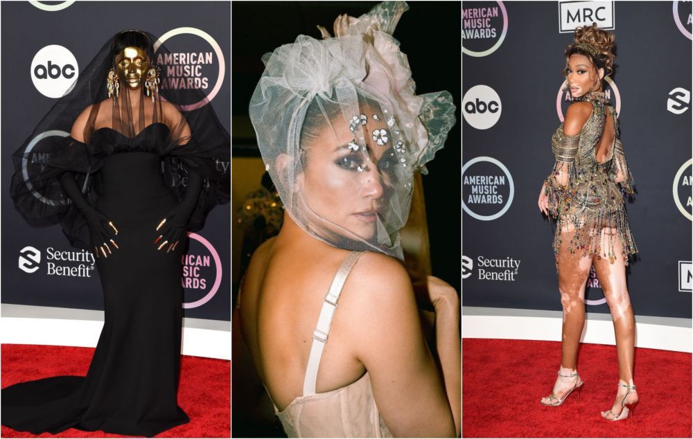 Jennifer Lopez, &icirc;n rochie de mireasă și voal pe scena la AMA. Doar Cardi B a reușit să se mai facă remarcată